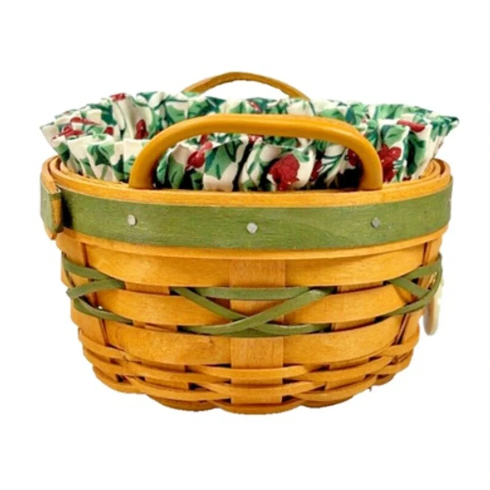 Longaberger 1999 Tree Trimming Peppermint Green Basket 1st Ed‎